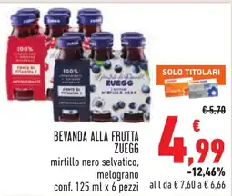 Conad Bevanda alla frutta Zuegg offerta