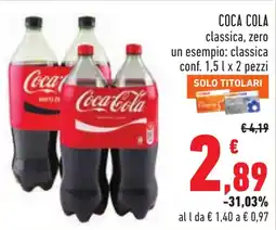 Conad Coca Cola classica, zero offerta