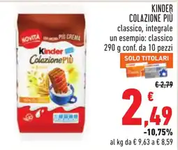 Conad Kinder Colazione Più offerta