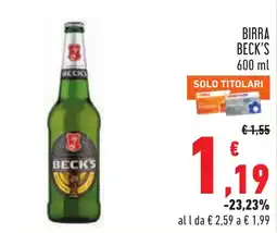 Conad Birra Beck's offerta