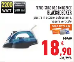 Conad Ferro stiro Black&Decker offerta