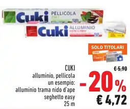 Conad Cuki alluminio, pellicola offerta