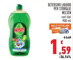 Conad Detersivo liquido per stoviglie Nelson offerta
