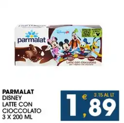 SeBón Supermercati Parmalat Disney Latte con Cioccolato offerta