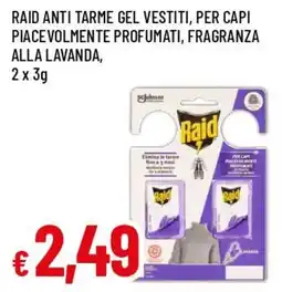 Famila Superstore Raid anti tarme gel vestiti offerta
