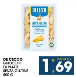 SeBón Supermercati De Cecco gnocchi di patate senza glutine offerta