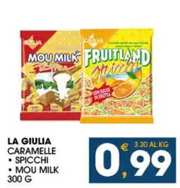 SeBón Supermercati La Giulia caramelle spicchi mou milk offerta