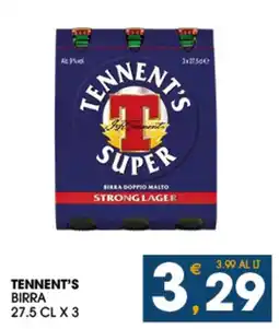 SeBón Supermercati Tennent's birra offerta