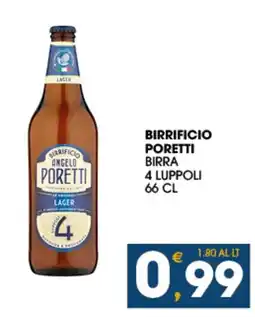 SeBón Supermercati Birrificio Angelo Poretti birra 4 luppoli offerta