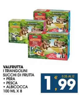 SeBón Supermercati Valfrutta i triangolini succhi di frutta offerta