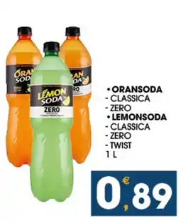 SeBón Supermercati Oransoda classica zero, lemonsoda classica zero twist offerta