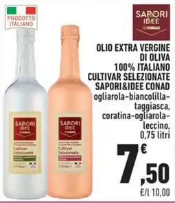 Conad City Olio extra vergine di oliva cultivar selezionate sapori&idee conad offerta