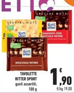 Conad City Tavolette Ritter Sport gusti assortiti offerta
