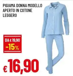 Famila Superstore Pigiama donna modello aperto in cotone leggero offerta