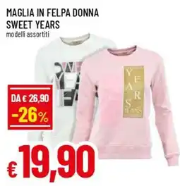 Famila Superstore Maglia in felpa donna Sweet Years offerta