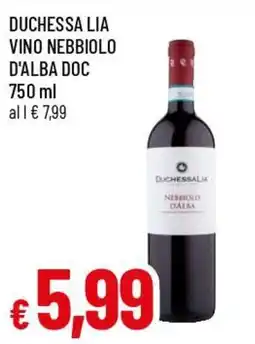 Famila Superstore Duchessalia Vino Nebbiolo d'Alba Doc offerta