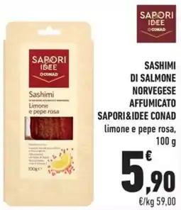 Conad City Sashimi di salmone norvegese affumicato Sapori&Idee Conad offerta