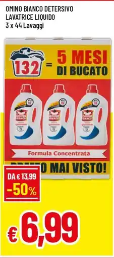 Famila Superstore Omino Bianco Detersivo Lavatrice Liquido offerta