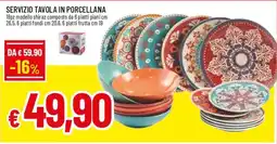 Famila Superstore Servizio tavola in porcellana offerta