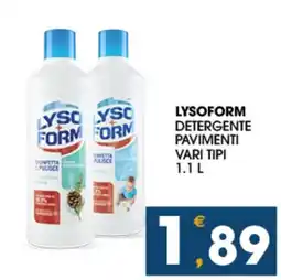SeBón Supermercati Lysoform detergente pavimenti vari tipi offerta
