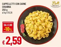 Famila Superstore Cappelletti con carne Chianina offerta