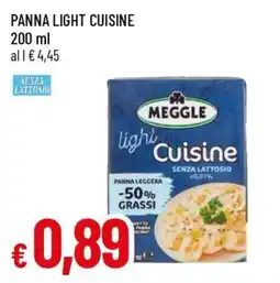 Famila Superstore Panna light Cuisine Meggle offerta