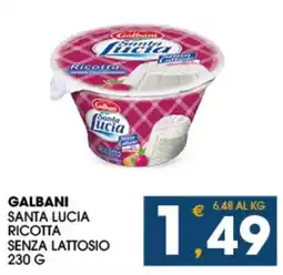 SeBón Supermercati Galbani Santa Lucia Ricotta Senza Lattosio offerta