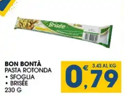 SeBón Supermercati Bon Bontà Pasta Rotonda Sfoglia Brisée offerta