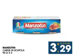 SeBón Supermercati Manzotin carne in scatola offerta
