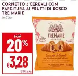 Pan Cornetto 5 Cereali con Farcitura ai Frutti di Bosco Tre Marie offerta