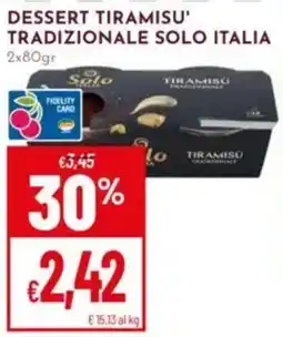 Pan Dessert tiramisù tradizionale solo italia offerta
