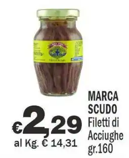 Primo Prezzo Marca Scudo Filetti di Acciughe offerta