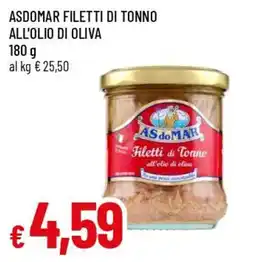 Famila Superstore Asdomar filetti di tonno all'olio di oliva offerta