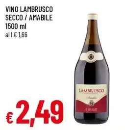 Famila Superstore Vino lambrusco secco/ amabile offerta