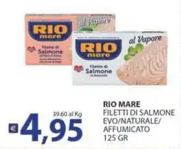 Supermercati Bruscoli Rio mare filetti di salmone offerta
