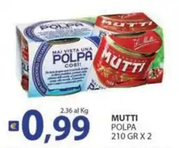Supermercati Bruscoli Mutti polpa offerta