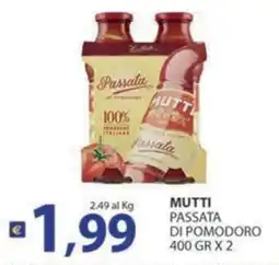 Supermercati Bruscoli Mutti passata di pomodoro offerta