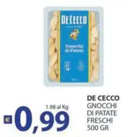 Supermercati Bruscoli De Cecco gnocchi di patate freschi offerta
