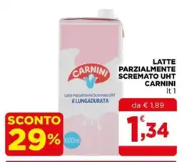 Gran mercato Latte parzialmente scremato UHT Carnini offerta