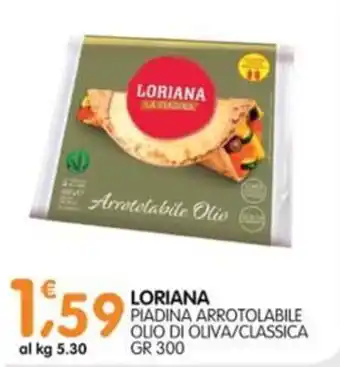 Loriana piadina arrotolabile olio di oliva/classica