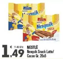 Punto é market Nestlé Nesquik Snack Latte/Cacao offerta