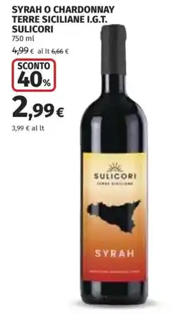Coop Superstore Syrah o Chardonnay Terre Siciliane I.G.T. Sulicori offerta