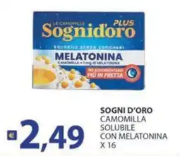 Supermercati Bruscoli Sognidoro camomilla solubile con melatonina offerta