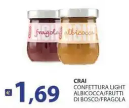 Supermercati Bruscoli Crai confettura light albicocca/frutti di bosco/fragola offerta
