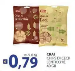 Supermercati Bruscoli Crai chips di ceci/ lenticchie offerta