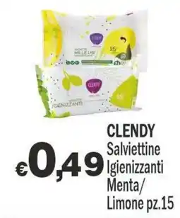 Primo Prezzo Clendy salviettine igienizzanti menta/limone offerta