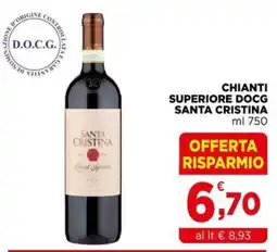 Gran mercato Chianti Superiore DOCG Santa Cristina offerta