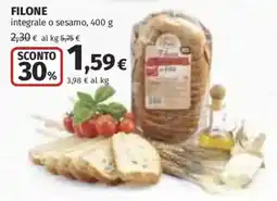 Coop Superstore Filone integrale o sesamo offerta