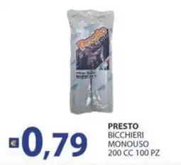 Supermercati Bruscoli Presto bicchieri monouso offerta