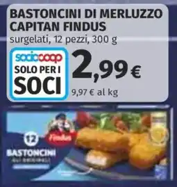 Coop Superstore Bastoncini di merluzzo Capitan Findus offerta